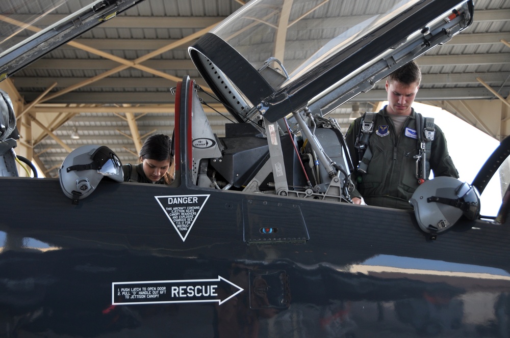 Senior Airman Danielle Langland takes incentive flight
