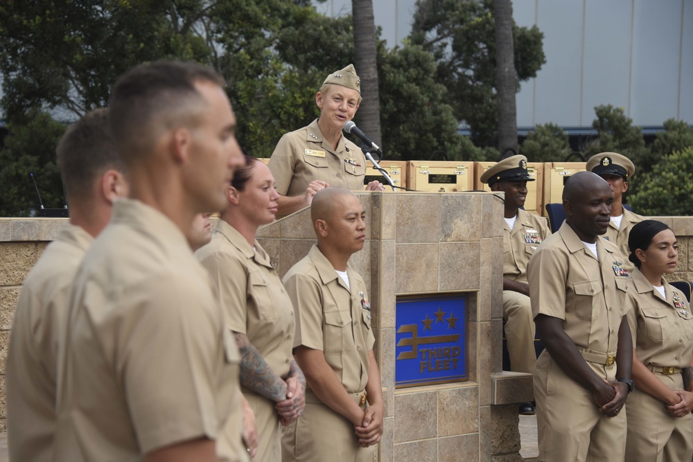 US 3rd Fleet holds Chief Pinning Ceremony