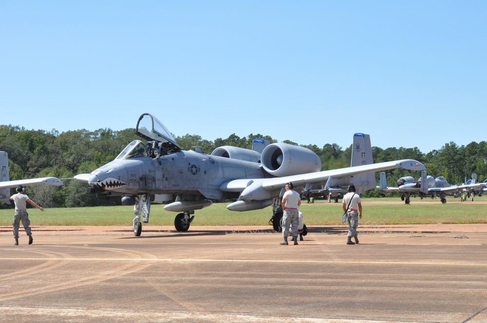 Moody AFB evacuate 21 A-10s to Columbus AFB