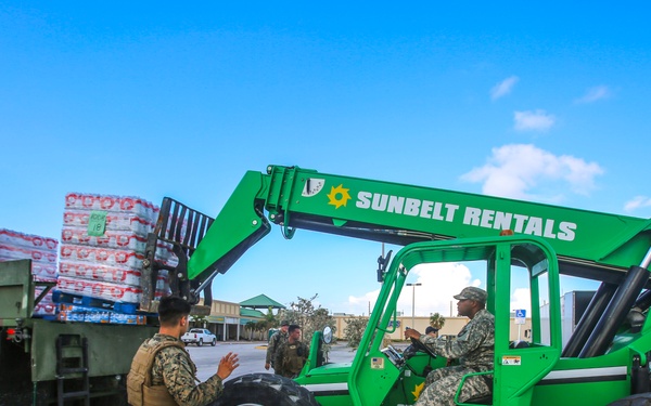Marines and Sailors distribute supplies in aftermath of Hurricane Irma