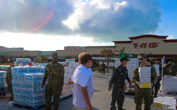 Marines and Sailors distribute supplies in aftermath of Hurricane Irma