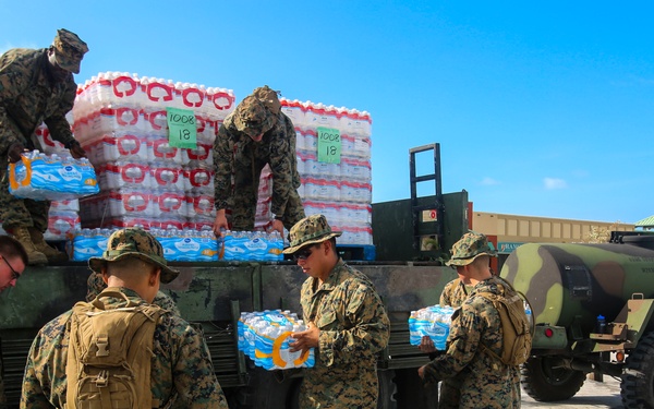 Marines and Sailors distribute supplies in aftermath of Hurricane Irma