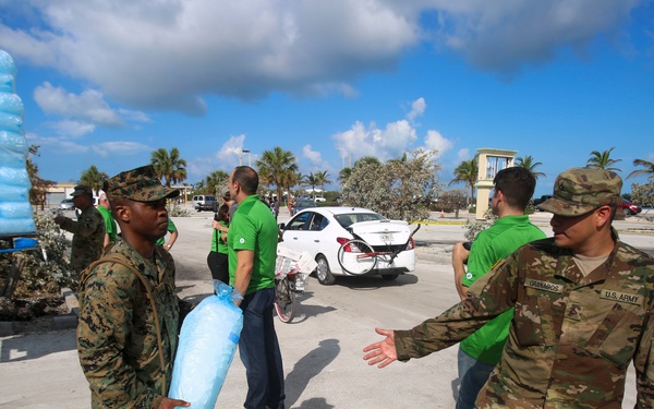 Marines and Sailors distribute supplies in aftermath of Hurricane Irma