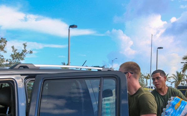 Marines and Sailors distribute supplies in aftermath of Hurricane Irma
