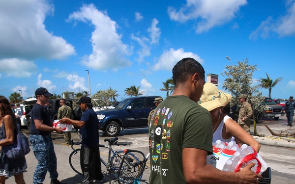 Marines and Sailors distribute supplies in aftermath of Hurricane Irma