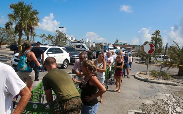Marines and Sailors distribute supplies in aftermath of Hurricane Irma