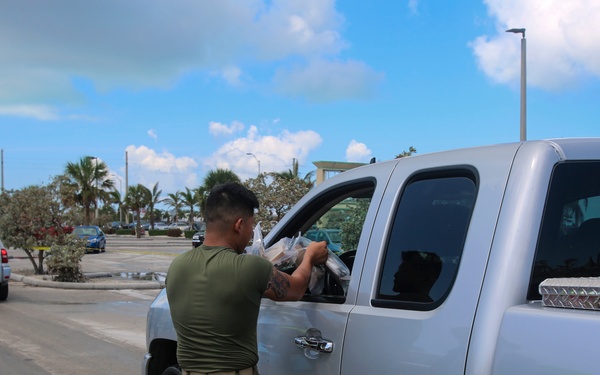 Marines and Sailors distribute supplies in aftermath of Hurricane Irma
