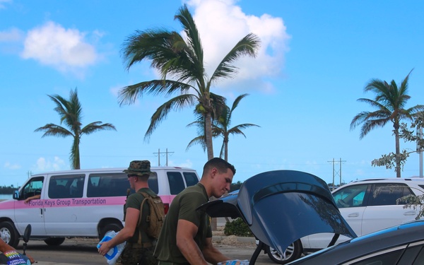 Marines and Sailors distribute supplies in aftermath of Hurricane Irma