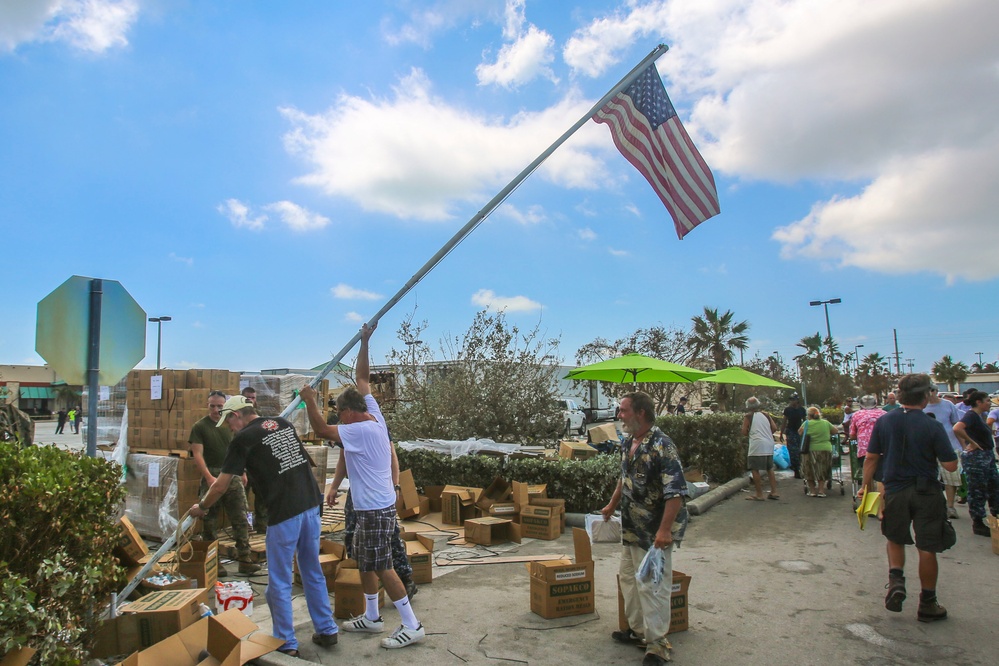 Marines and Sailors distribute supplies in aftermath of Hurricane Irma