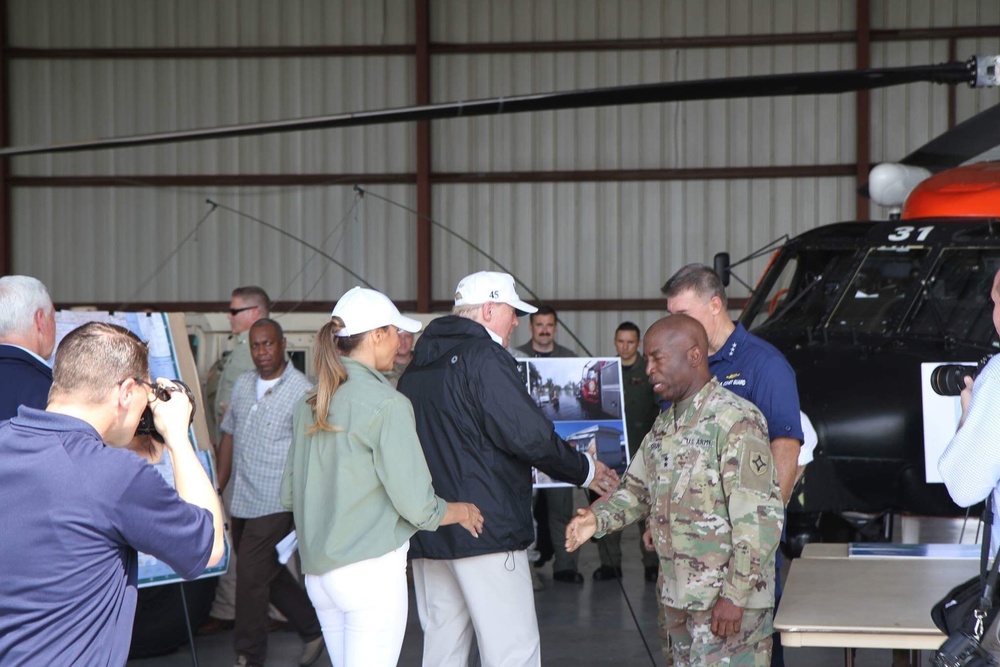 President Donald J. Trump Visits Florida National Guard Soldiers and Airmen During Hurricane Irma Response Efforts