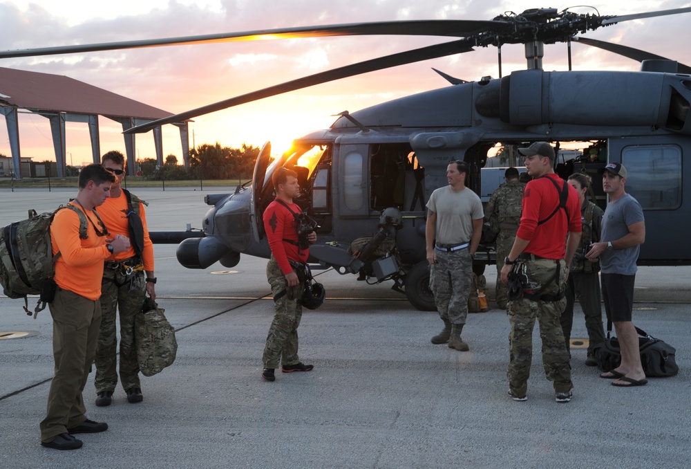 Citizen Airmen Reservists canvas Florida in search of those in need of air rescue after Hurricane Irma