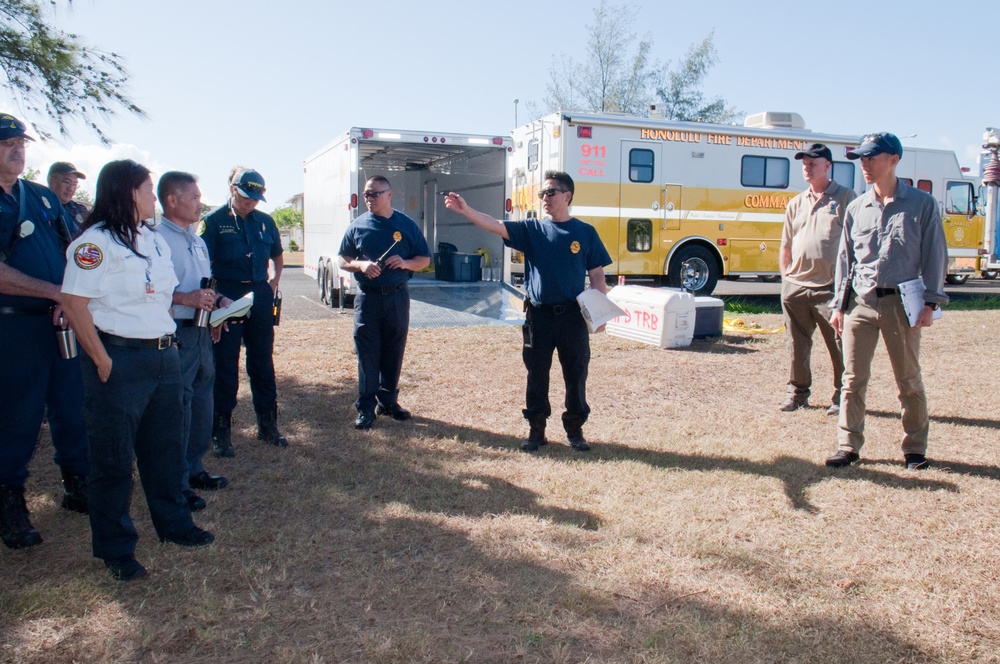 First responders stage disaster preparedness exercise at HMR