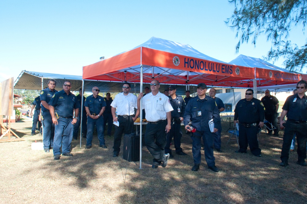 First responders stage disaster preparedness exercise at HMR