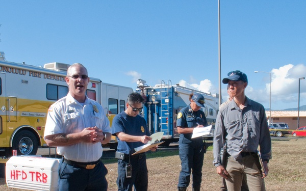 First responders stage disaster preparedness exercise at HMR