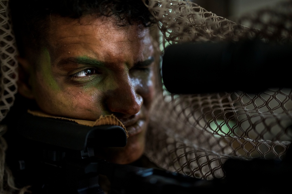 U.S. Army Reserve sniper, combat ready