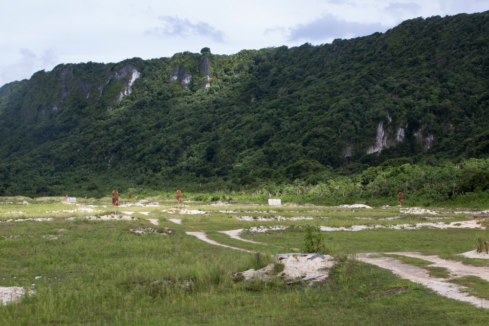 CLB-31 Marines fire rifles and machine guns in Guam