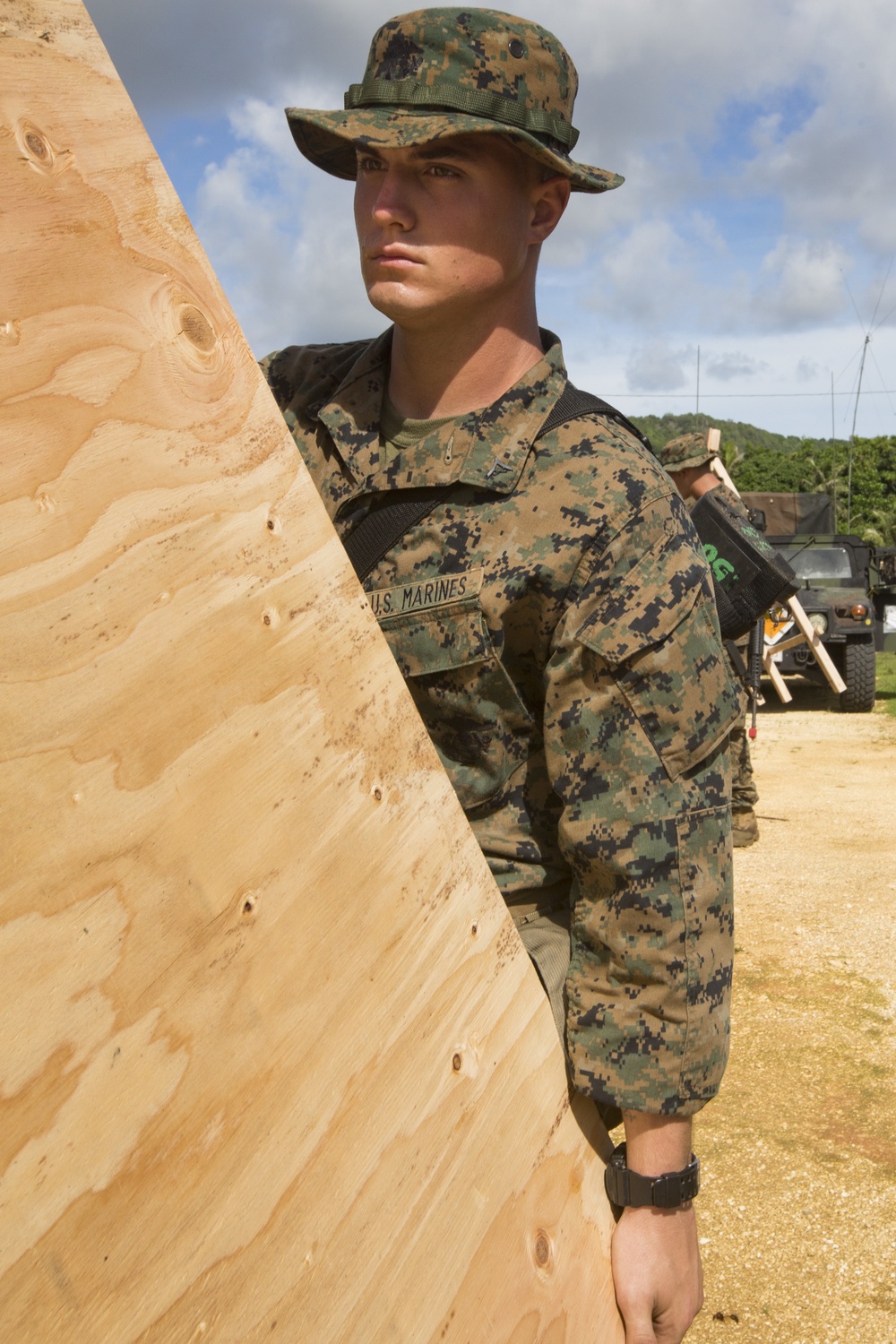 CLB-31 Marines fire rifles and machine guns in Guam