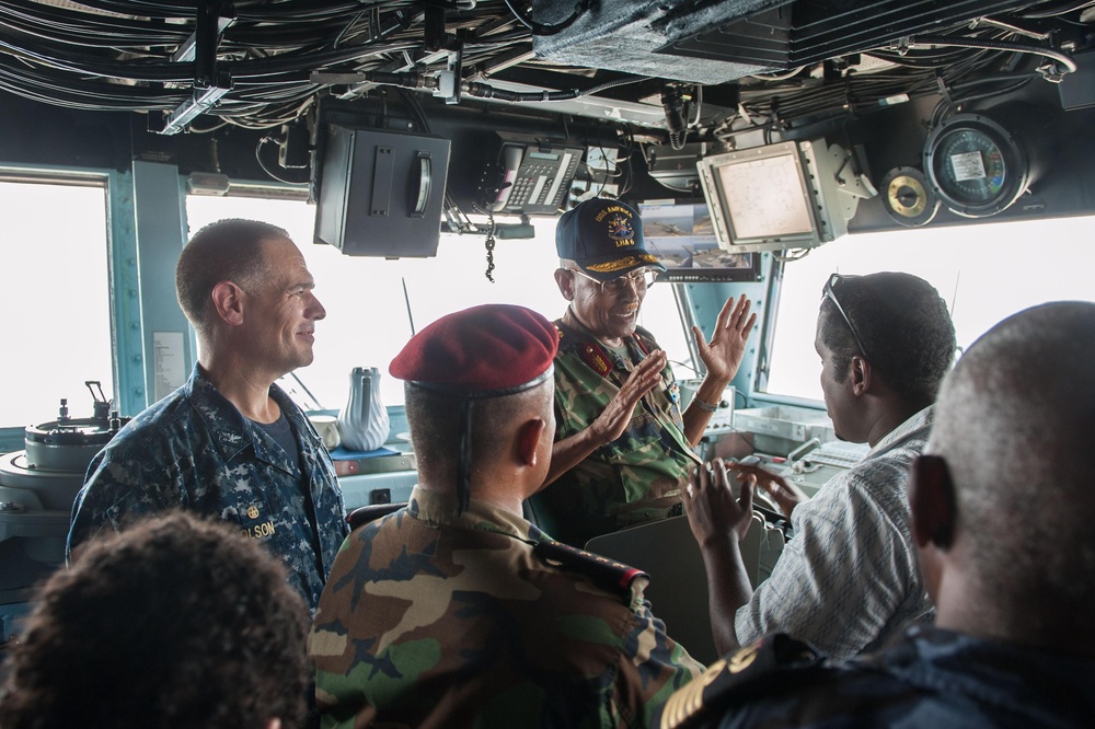 Djibouti Chief Of Defense visits USS America