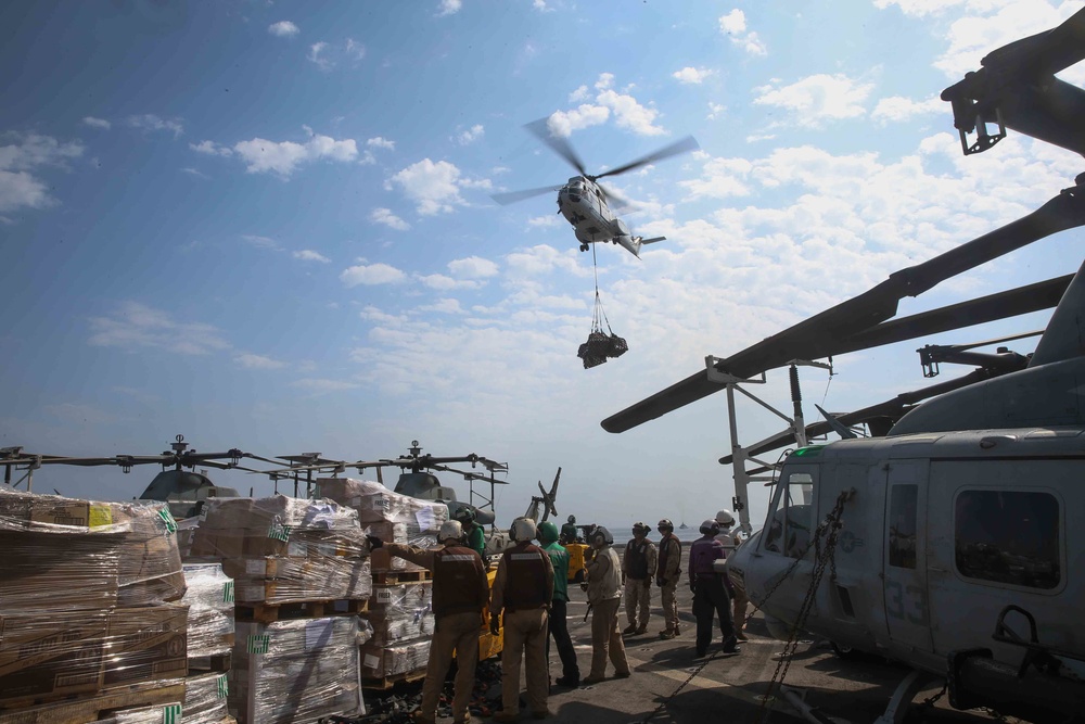 USS San Diego (LPD 22) Replenishment At Sea