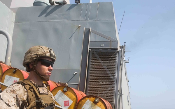 USS San Diego (LPD 22) conducts strait transit
