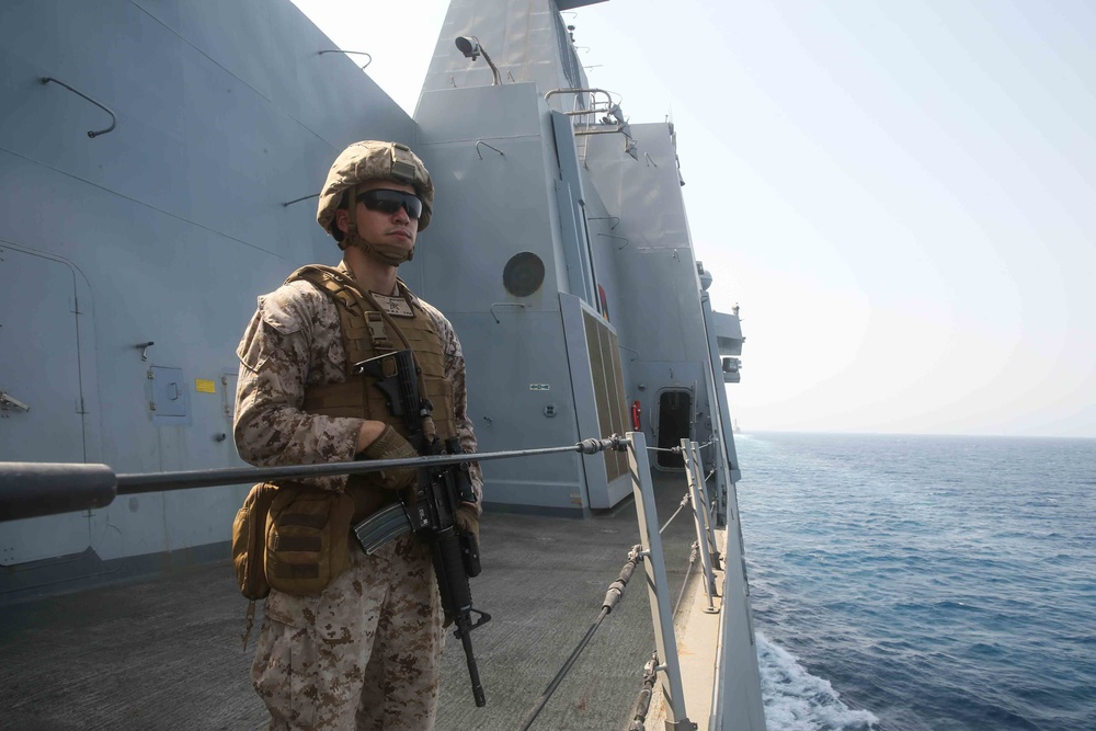 USS San Diego (LPD 22) conducts strait transit