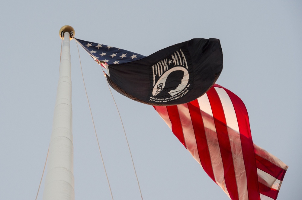 Pentagon sunrise POW/MIA flag-raising ceremony