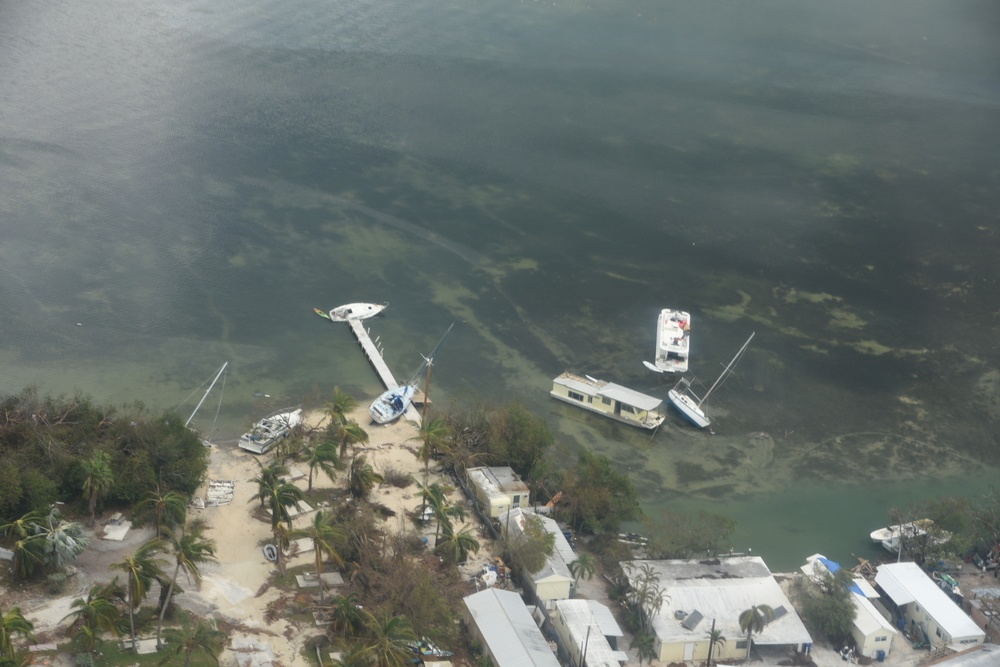 Damage from Hurricane Irma across the Florida Keys