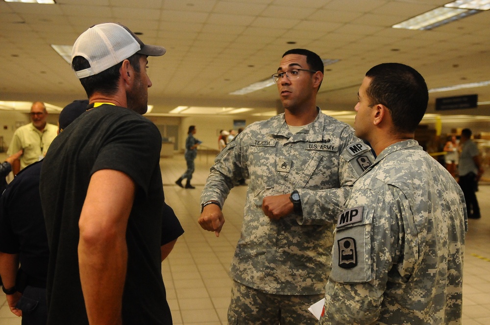 Refugees San Juan Airport