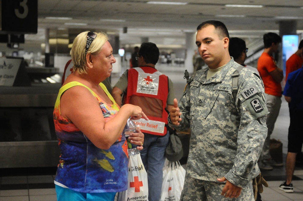 Refugees San Juan Airport