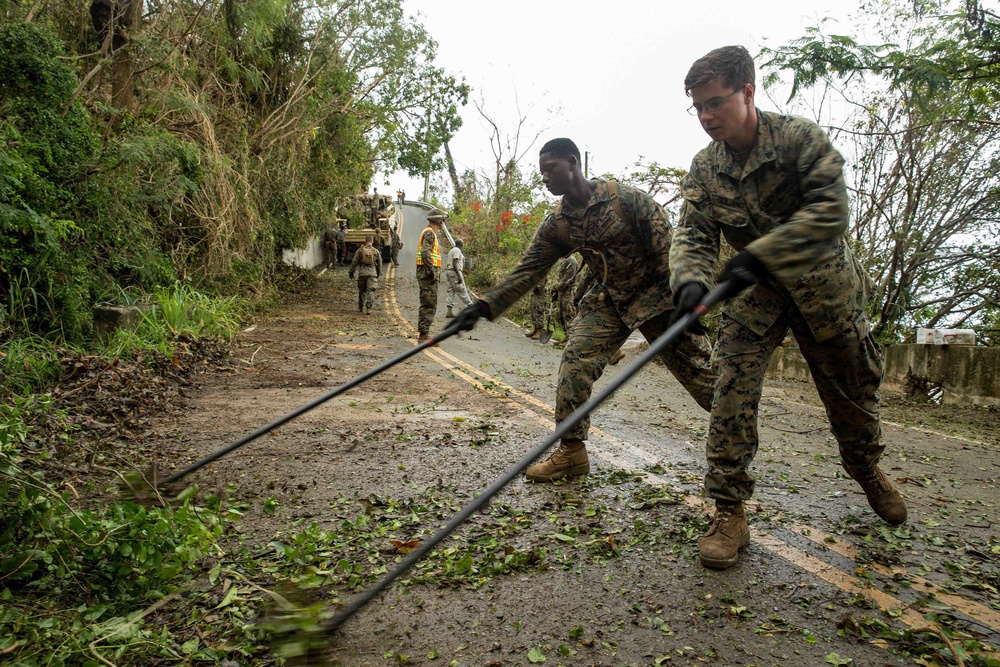 BLT 2/6 engineers clear roads for victims of Hurricane Irma in St. Thomas