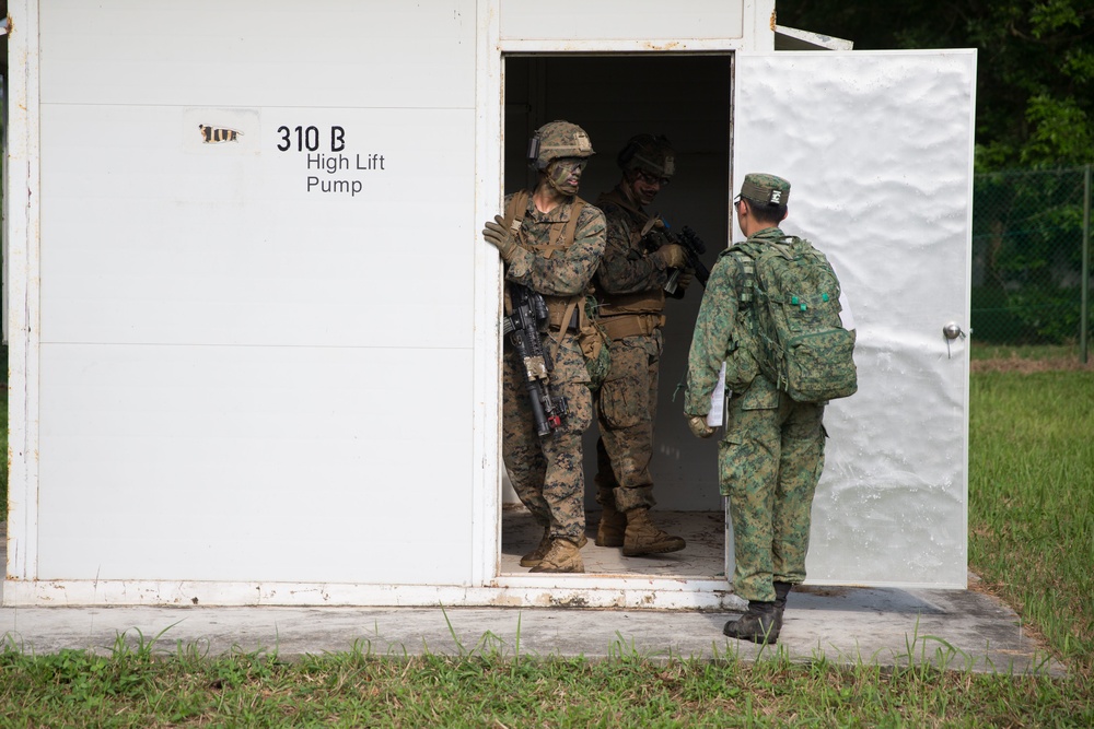 SAF and USMC Attack and Defend on Urban Terrain
