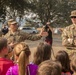 Soldiers Speak With Visiting School Children