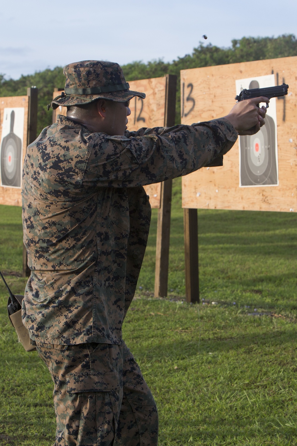 Military Police Platoon conducts pistol range