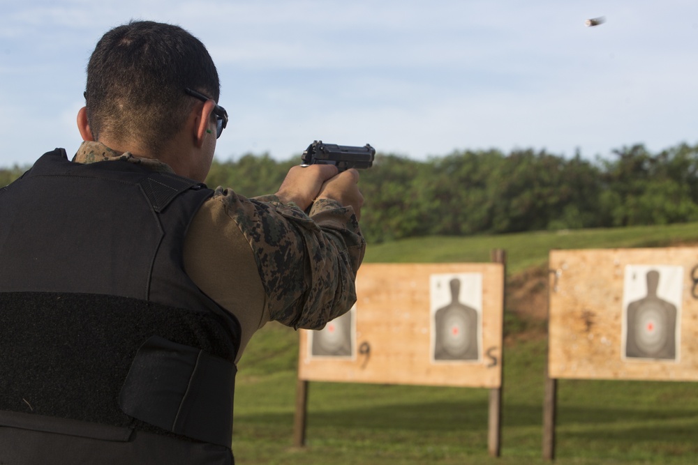 Military Police Platoon conducts pistol range