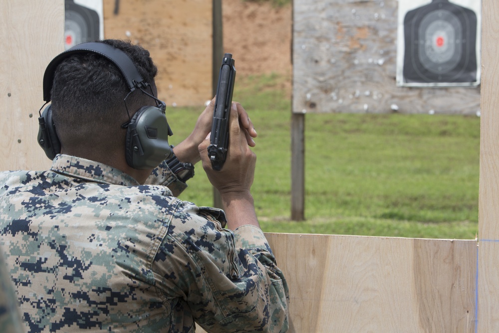 Military Police Platoon conducts pistol range