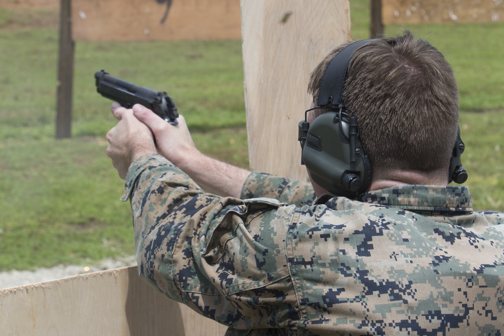 Military Police Platoon conducts pistol range