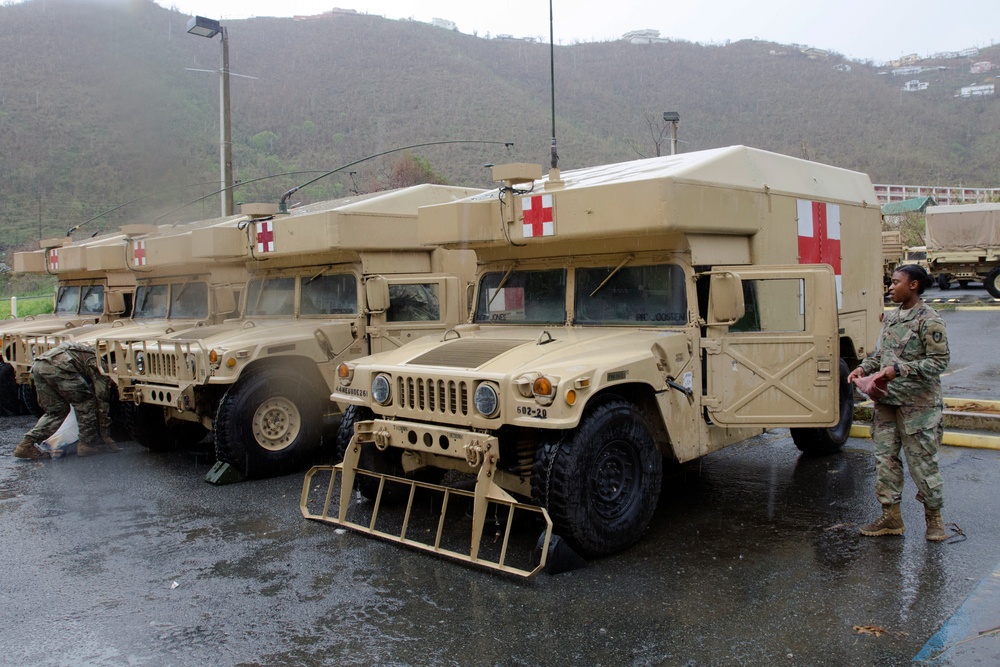 Soldier medics arrive in Virgin Islands after Hurricane Irma