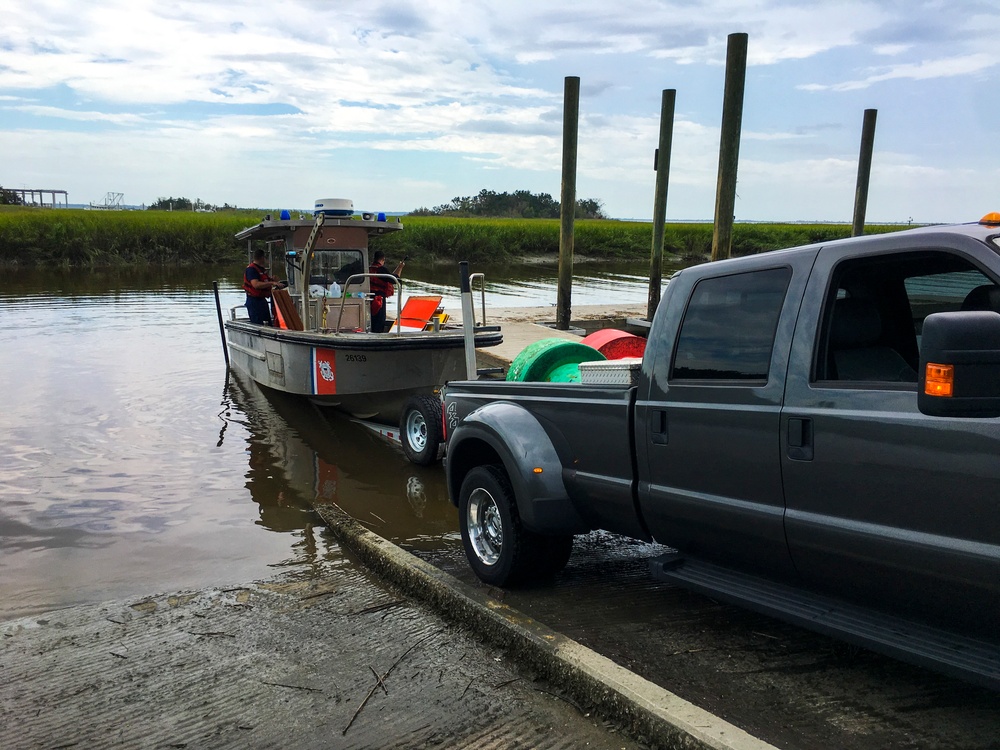 Aids to Navigation Team Jacksonville Beach repairs aids damaged by Hurricane Irma