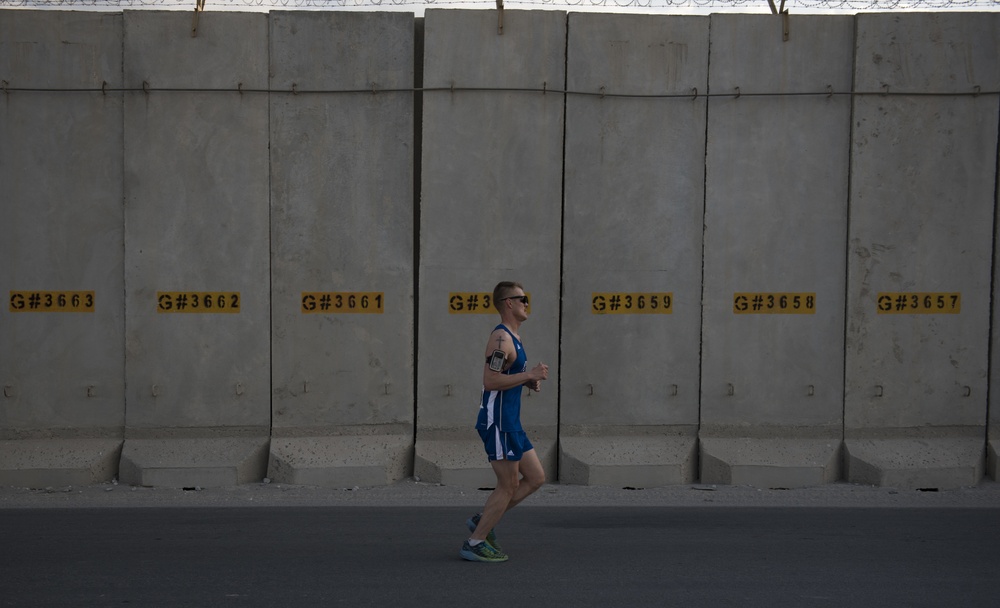 Deployed Airmen prepare, compete in Air Force Marathon