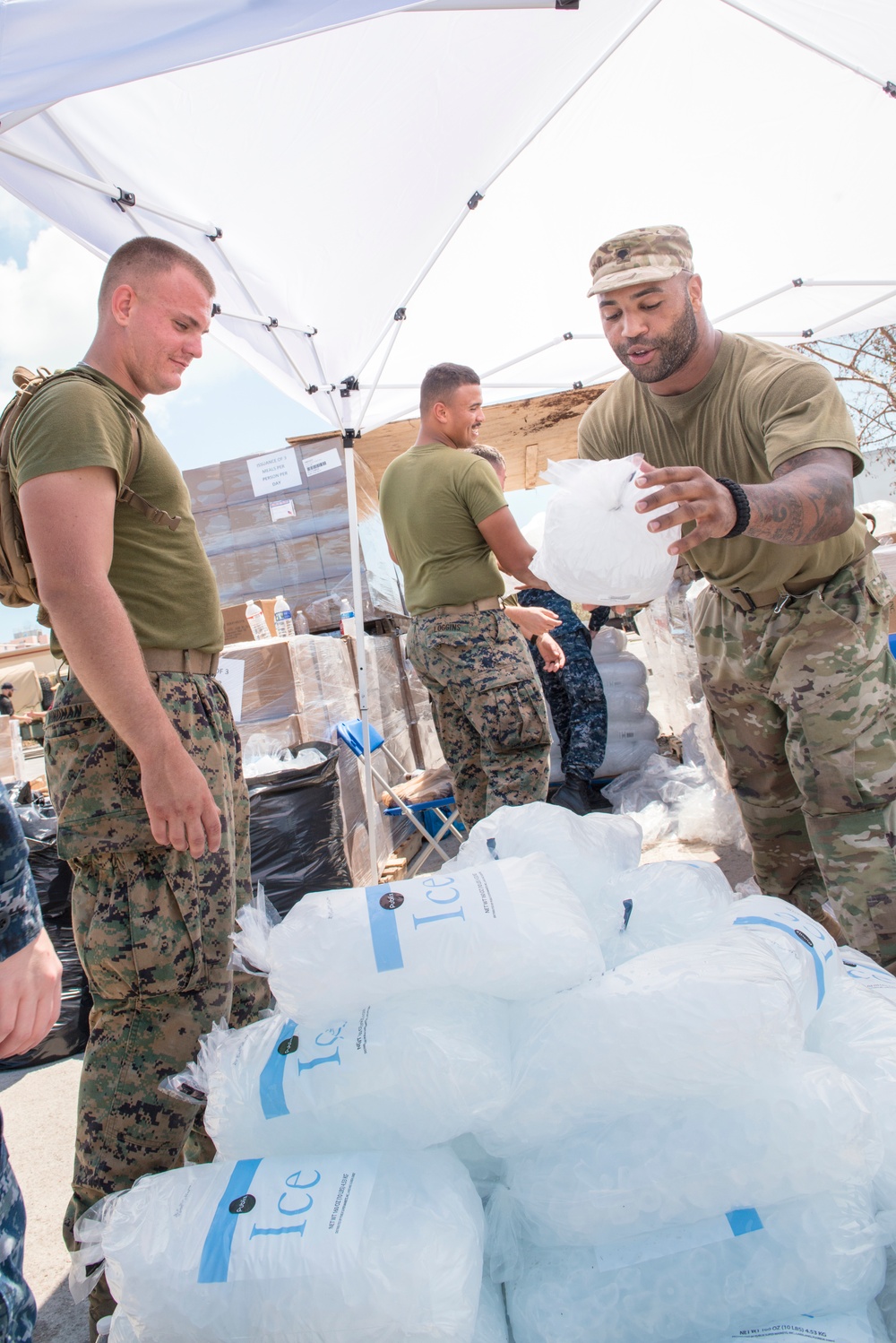 USS Iwo Jima (LDH-7) and Florida National Guardsmen from 1-124th Infantry Regiment respond to Florida Keys for Hurricane Irma relief