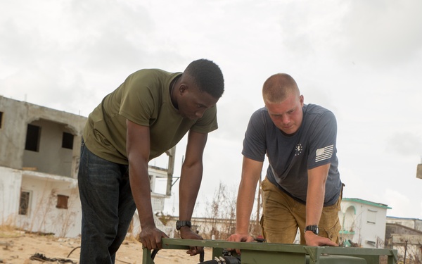 U.S. service members make potable water for St. Martin after Hurricane Irma