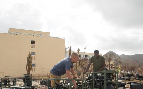 U.S. service members make potable water for St. Martin after Hurricane Irma