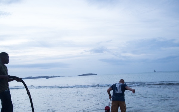 U.S. service members make potable water for St. Martin after Hurricane Irma