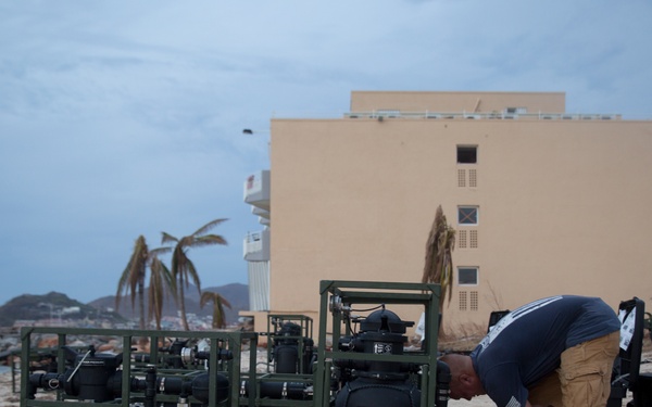 U.S. service members make potable water for St. Martin after Hurricane Irma