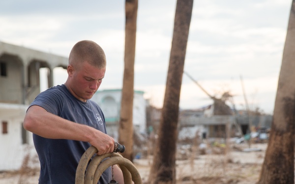 U.S. service members make potable water for St. Martin after Hurricane Irma