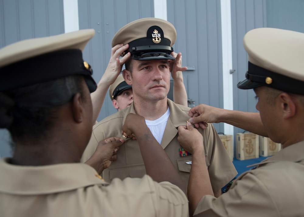 USS Lake Erie (CG 70) chief petty officer frocking
