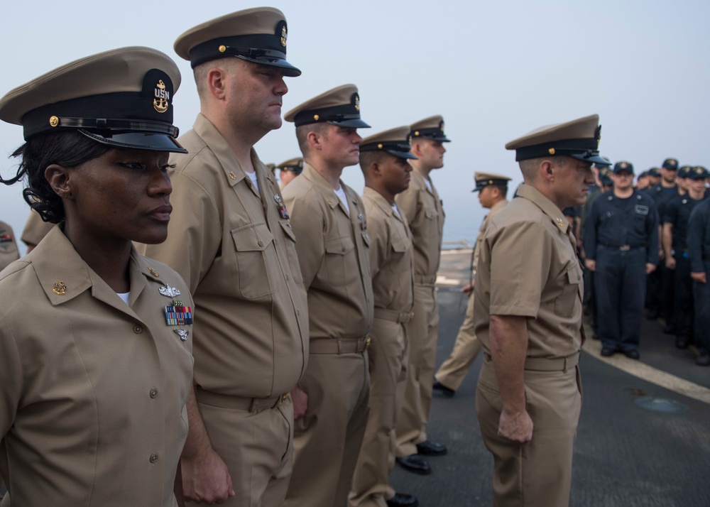 USS Lake Erie (CG 70) chief petty officer frocking