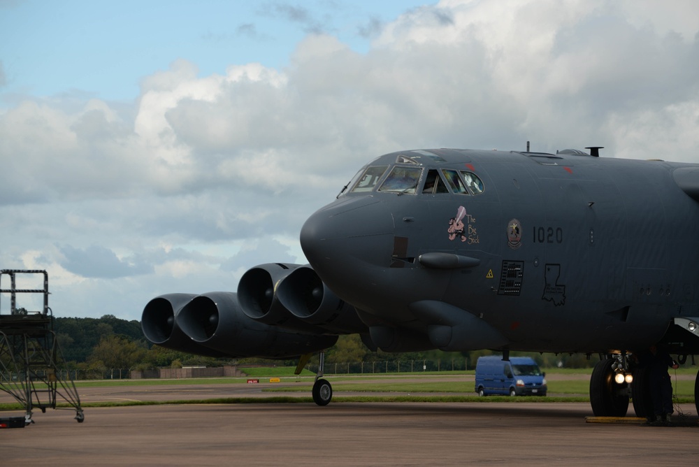 Air Force B-52 Stratofortress aircraft arrives in the U.K.