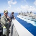 USS New York performs RAS during hurricane relief efforts