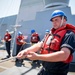 USS New York performs RAS during hurricane relief efforts